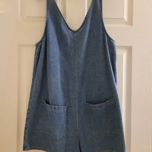 Vintage inspired  jumper shorts blue jeans size Large